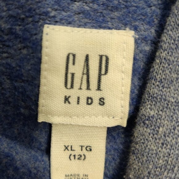 GAP Kids Girls' Hoodie Size XL (12-13) Blue Pink Logo Cotton Blend Athleisure - Picture 3 of 10